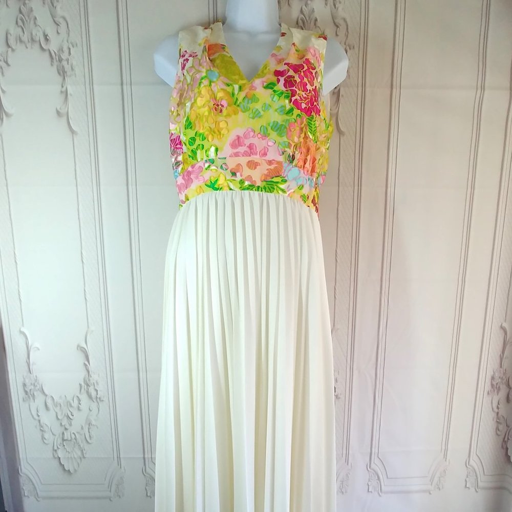 Vintage 70s Maxi Long Dress - Size Small - Sleeveless